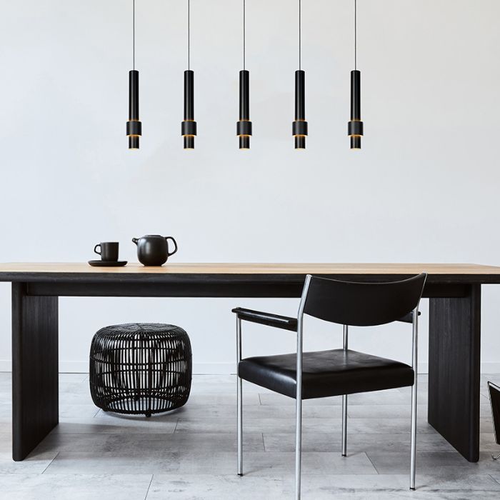 Lámpara colgante moderna negra, Margary, 4,2W, 2700K LED