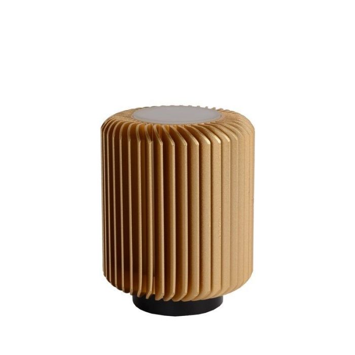 Lámpara de mesa moderna dorada, Turbin, 5W, 3000K LED, con interruptor