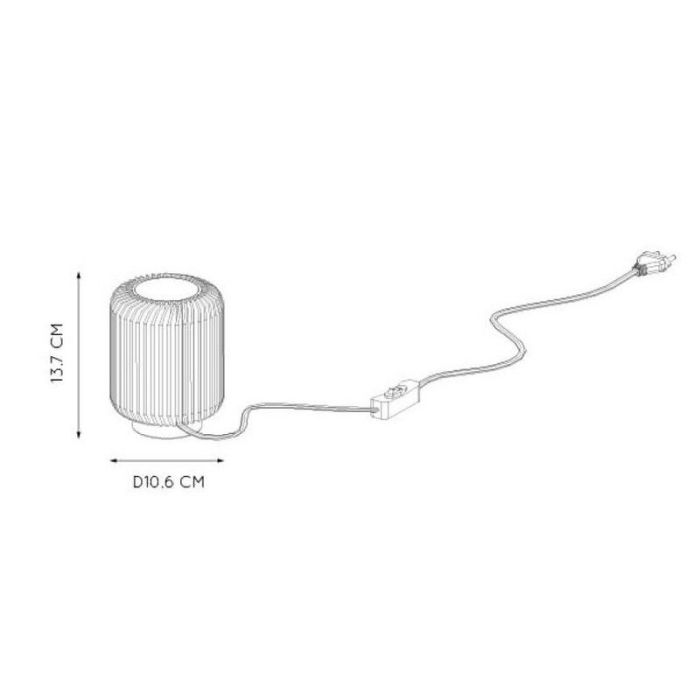 Lámpara de mesa moderna dorada, Turbin, 5W, 3000K LED, con interruptor