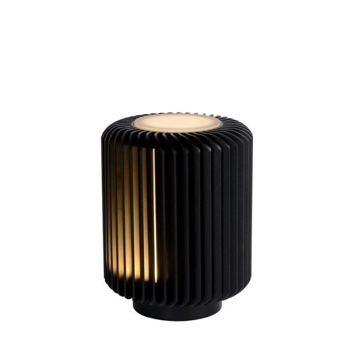 Lámpara de mesa moderna negra, Turbin, 5W, 3000K LED, con interruptor