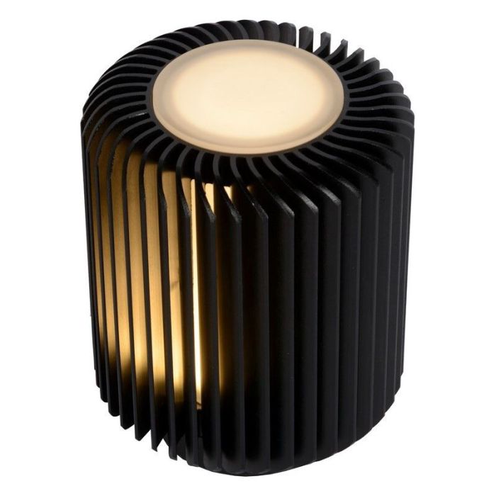 Lámpara de mesa moderna negra, Turbin, 5W, 3000K LED, con interruptor
