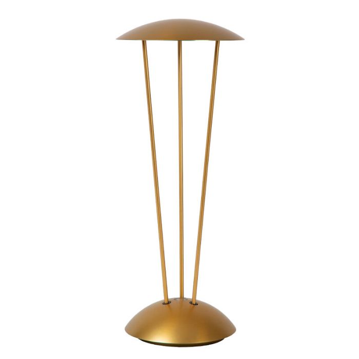 Lámpara de mesa recargable para exterior moderna latón, Renee, 2,2W, 2700K LED, IP54, con regulador táctil