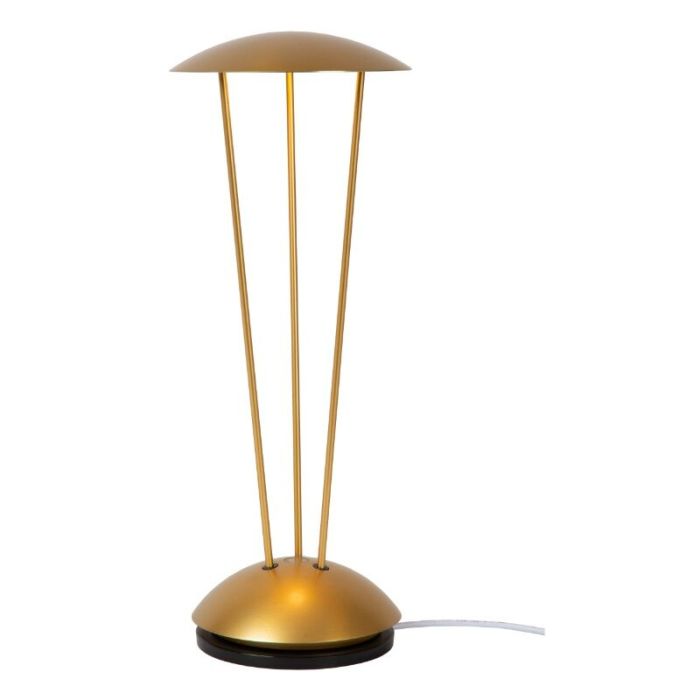 Lámpara de mesa recargable para exterior moderna latón, Renee, 2,2W, 2700K LED, IP54, con regulador táctil