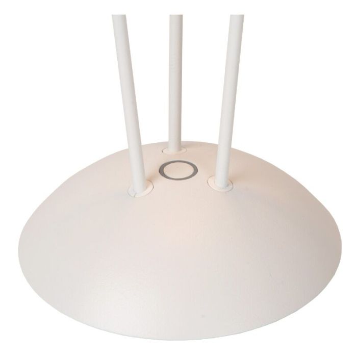 Lámpara de mesa recargable para exterior moderna blanca, Renee, 2,2W, 2700K LED, IP54, con regulador táctil