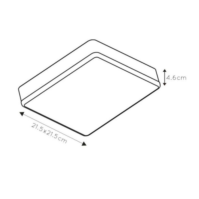 Plafón de techo moderno blanco, Ceres, 30W, 3000K LED, IP44