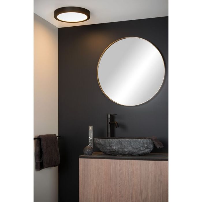 Plafón de techo moderno negro, Brice, 30W, 3000K LED, IP44