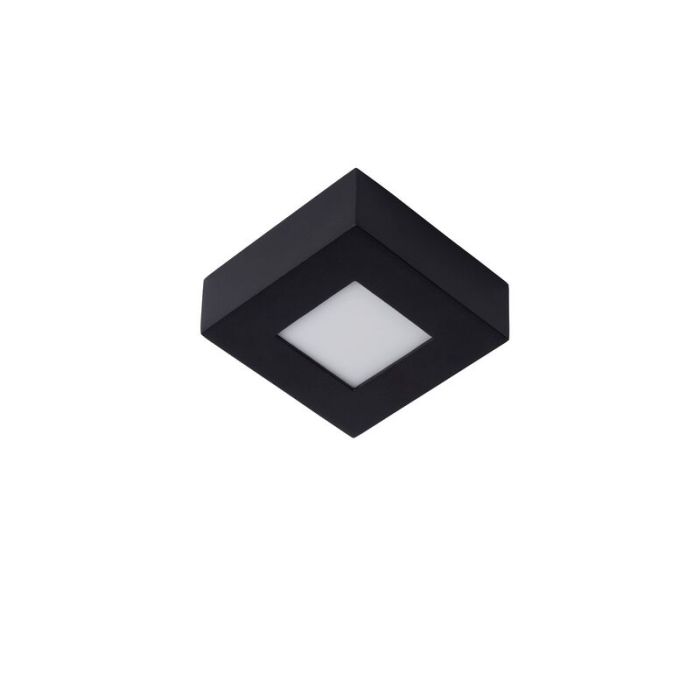 Plafón de techo moderno negro, Brice, 8W, 3000K LED, IP44