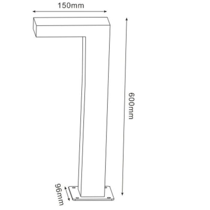 Lámpara exterior moderna antracita, Texas, 6W, 3000K LED, IP54
