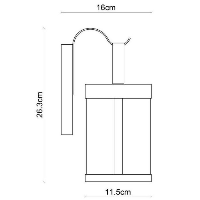 Aplique moderno negro, Lindelo, IP23