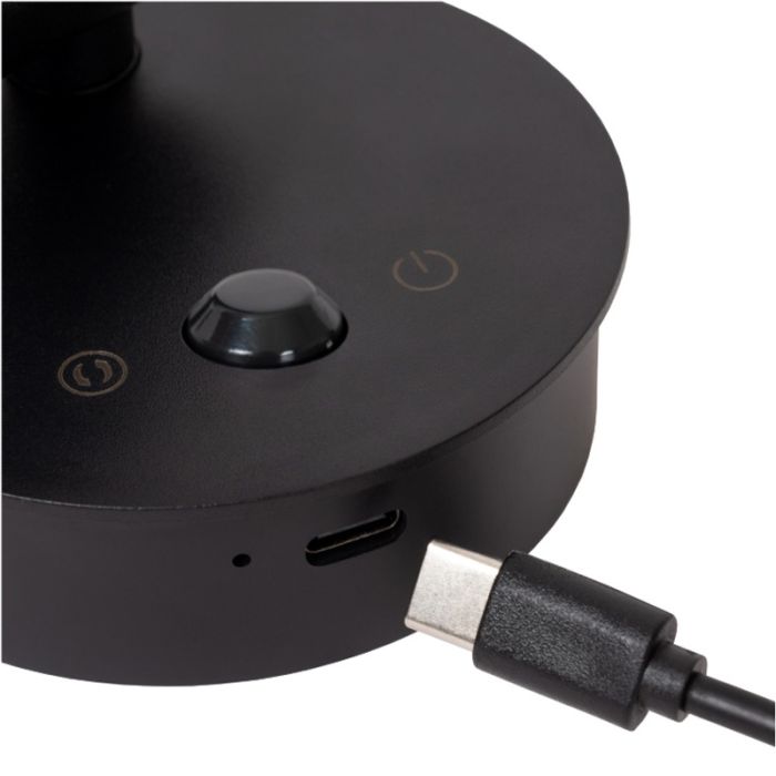 Aplique de pared recargable moderno gris, Toni, 2W, 2700-4000K, con regulador táctil