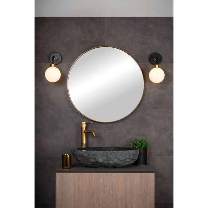 Foco de pared antiguo dorado, Berend, IP44