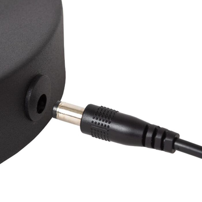 Lámpara de mesa recargable moderna negra, Comet, 3W, 2700K LED, con regulador táctil