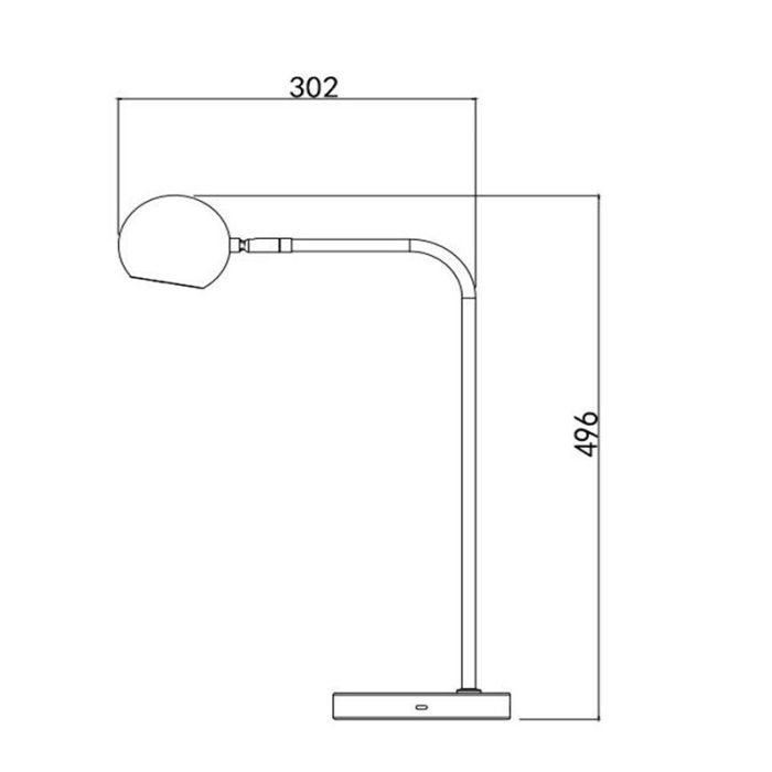 Lámpara de mesa recargable moderna negra, Comet, 3W, 2700K LED, con regulador táctil