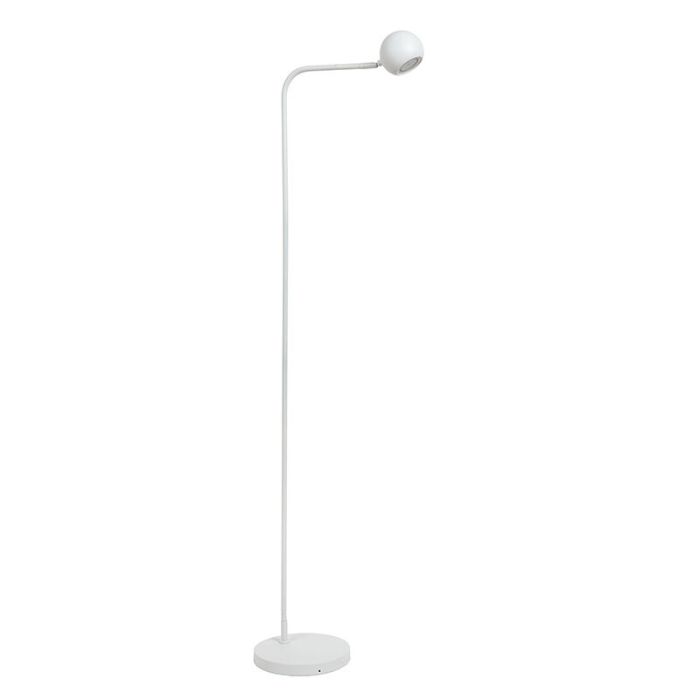 Lámpara de pie recargable moderna blanca, Comet, 3W, 2700K LED, con regulador táctil