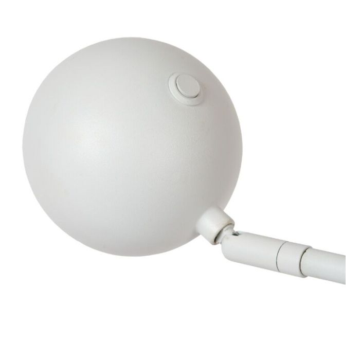 Lámpara de pie recargable moderna blanca, Comet, 3W, 2700K LED, con regulador táctil