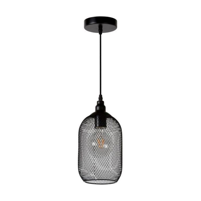 Lámpara colgante retro negra, Mesh