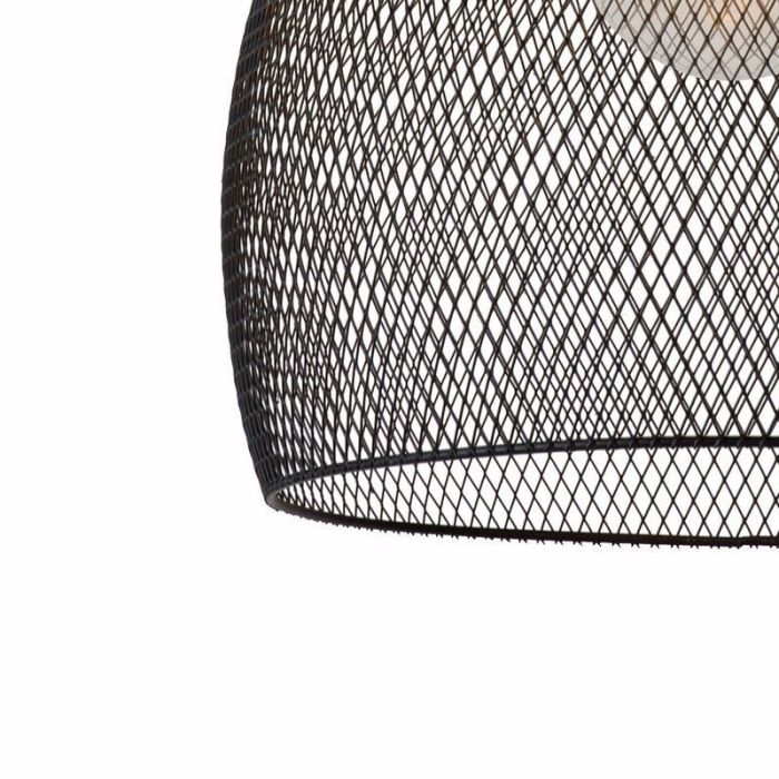 Lámpara colgante retro negra, Mesh