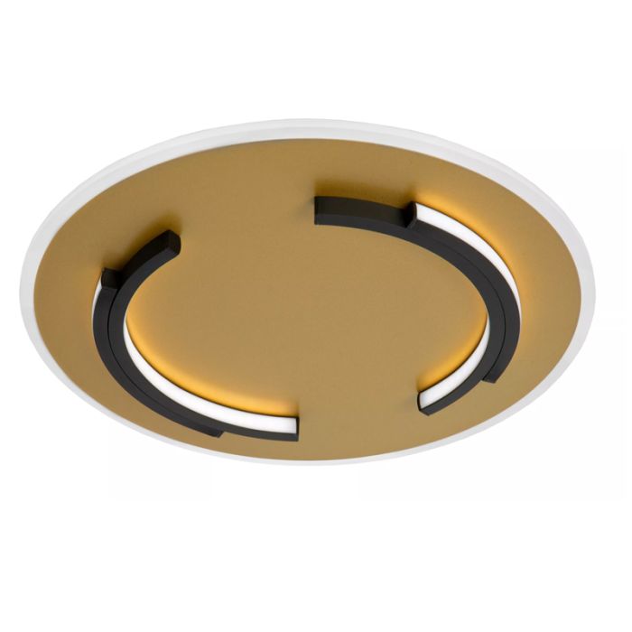 Plafón de techo moderno dorado, Andreas, 30W, 2700K LED