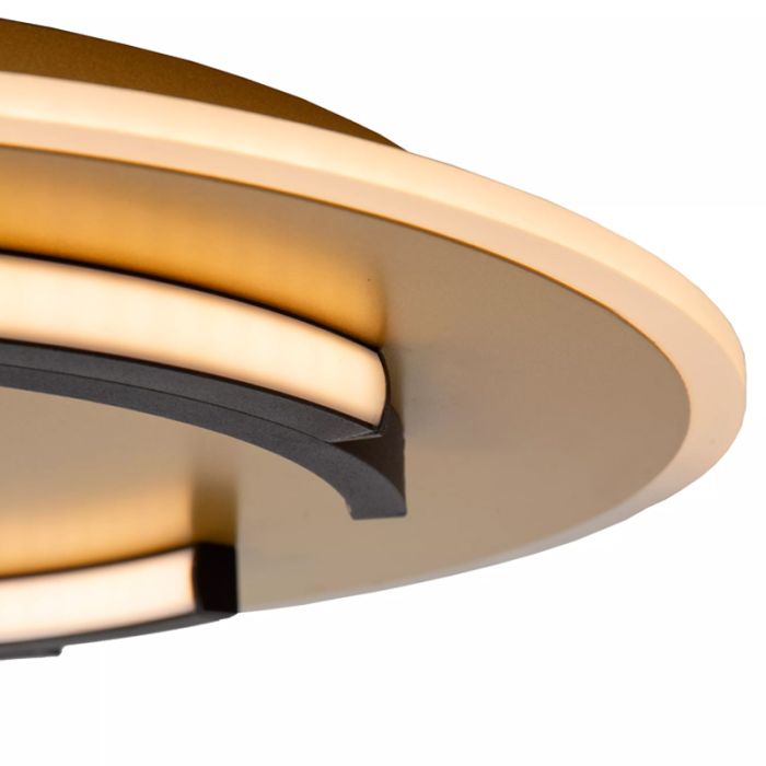 Plafón de techo moderno dorado, Andreas, 30W, 2700K LED