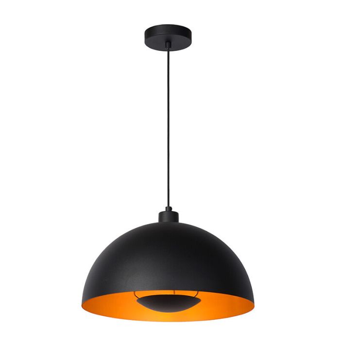 Lámpara colgante moderna negra, Siemon