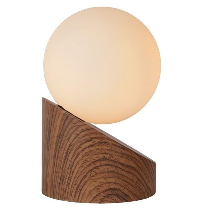 Lámpara de mesa moderna marrón, Len, con interruptor