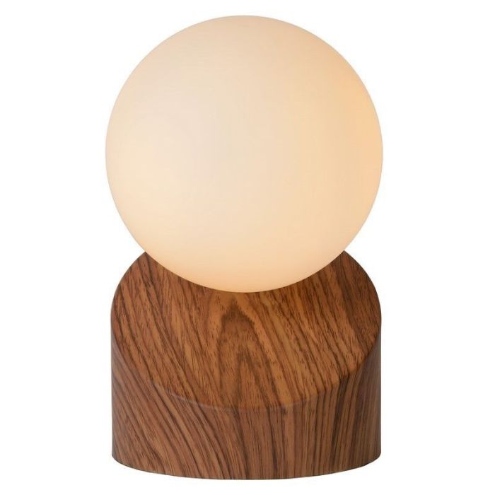 Lámpara de mesa moderna marrón, Len, con interruptor