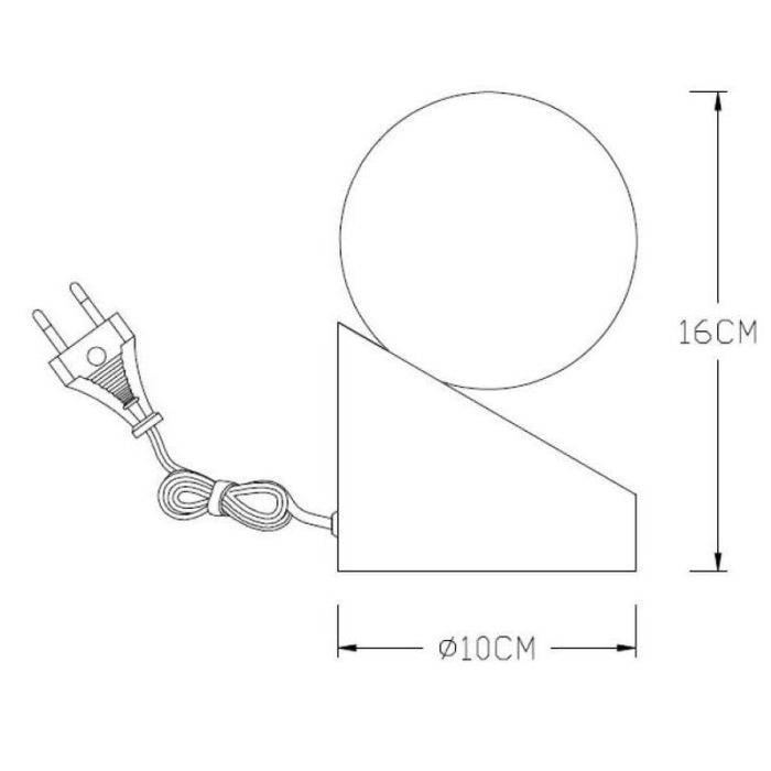 Lámpara de mesa moderna marrón, Len, con interruptor