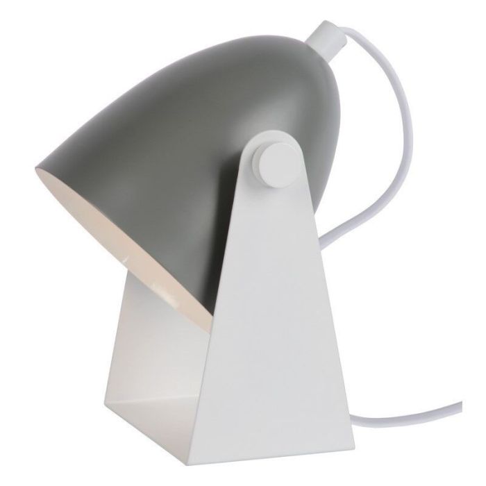 Lámpara de mesa moderna gris, Chago, con interruptor