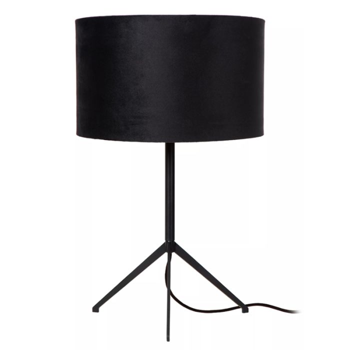 Lámpara de mesa moderna negra, Tondo, con interruptor