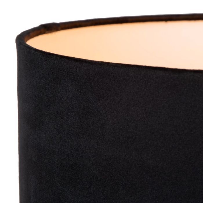 Lámpara de mesa moderna negra, Tondo, con interruptor
