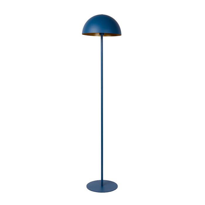 Lámpara de pie moderna azul, Siemon, con interruptor