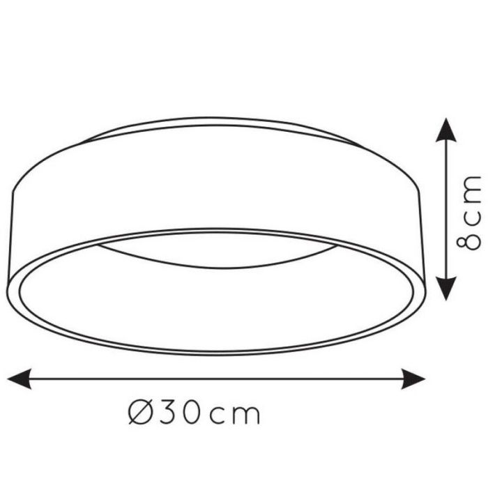 Plafón de techo moderno blanco, Talowe, 20W, 3000K LED