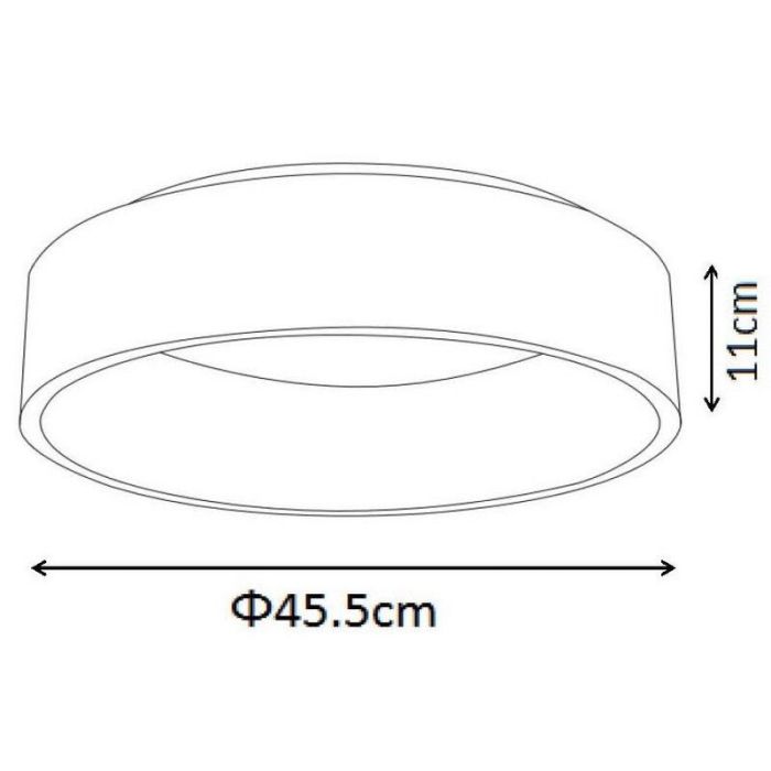 Plafón de techo moderno blanco, Talowe, 30W, 3000K LED