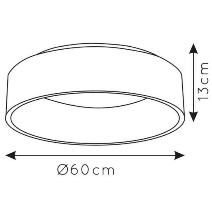 Plafón de techo moderno negro, Talowe, 42W, 3000K LED