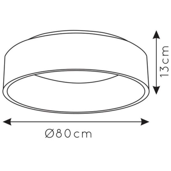 Plafón de techo moderno blanco, Talowe, 80W, 3000K LED