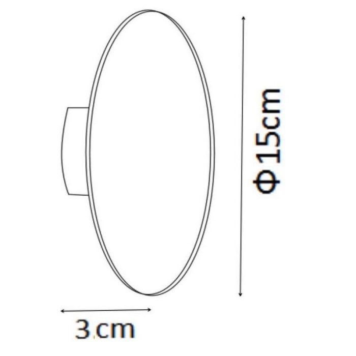 Aplique moderno blanco, Eklyps, 6W, 3000K LED