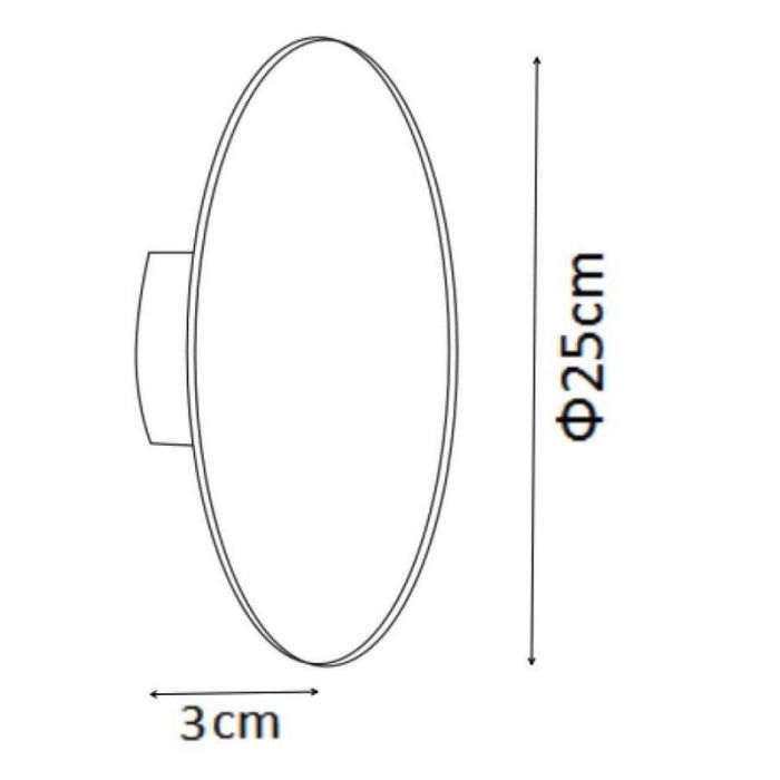 Aplique moderno negro, Eklyps led, 8W, 3000K LED