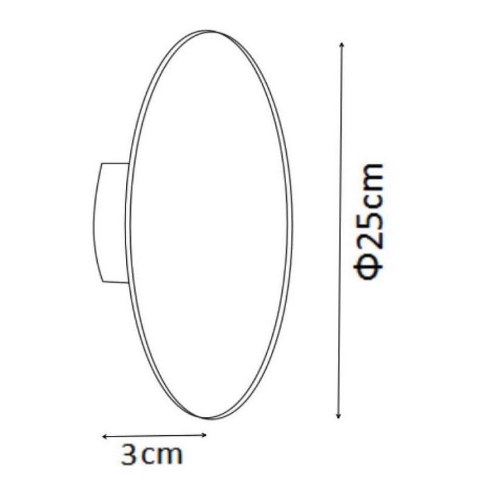 Aplique moderno blanco, Eklyps, 8W, 3000K LED