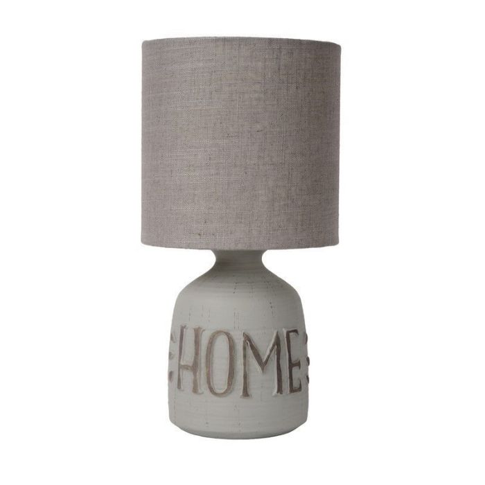 Lámpara de mesa de cerámica gris, Cosby, con interruptor