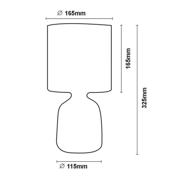 Lámpara de mesa de cerámica gris, Cosby, con interruptor