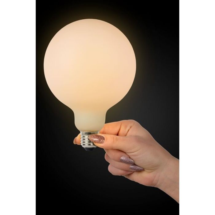 Lucide E27 (gran) casquillo Regulable en 3 pasos LED lamp regulable, 8w 2700K (blanco muy cálido)
