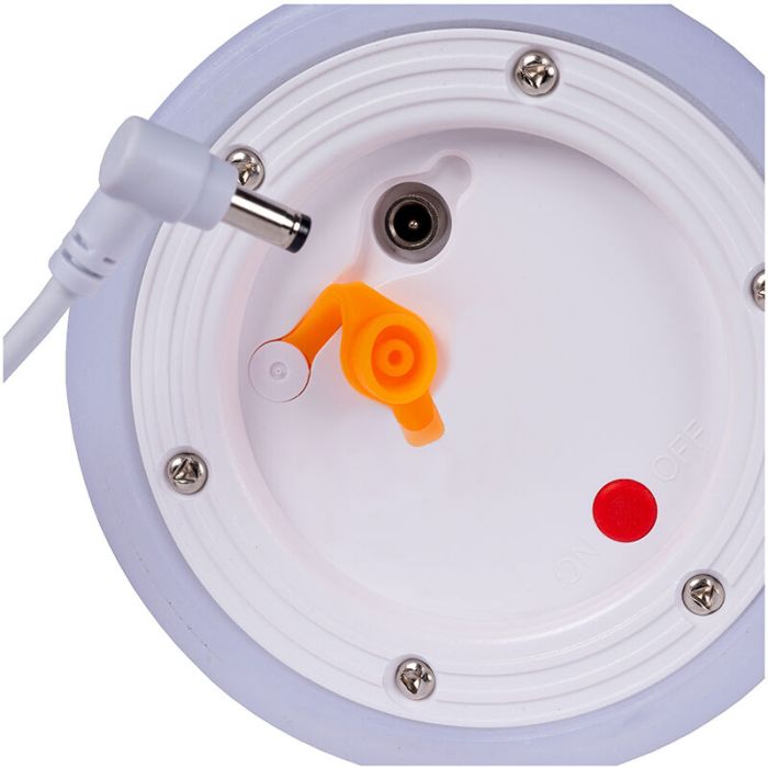 Lámpara de mesa exterior moderna blanca, Little Joe, 3W, 2700K LED, IP44, con interruptor