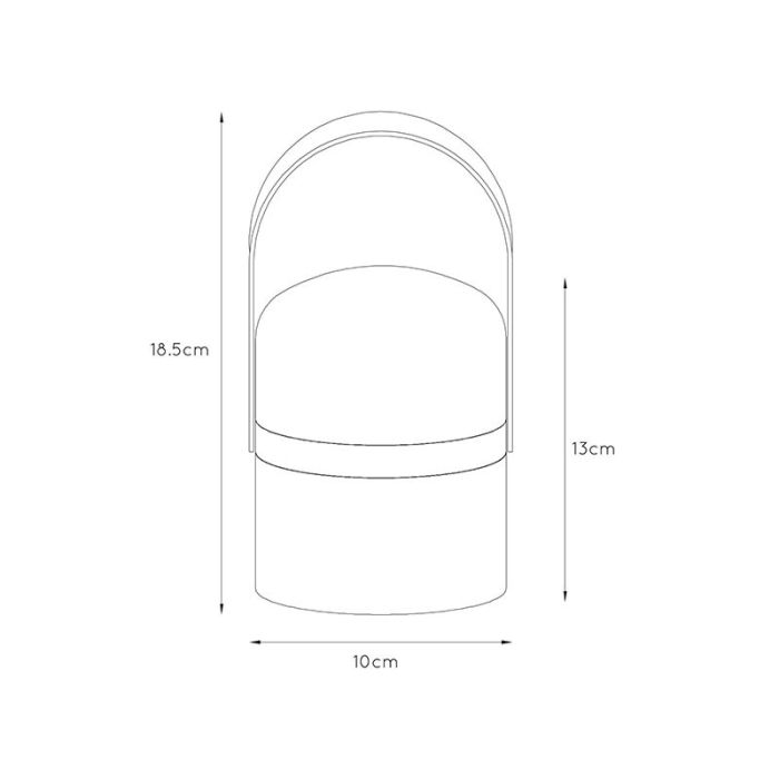 Lámpara de mesa exterior moderna blanca, Little Joe, 3W, 2700K LED, IP44, con interruptor