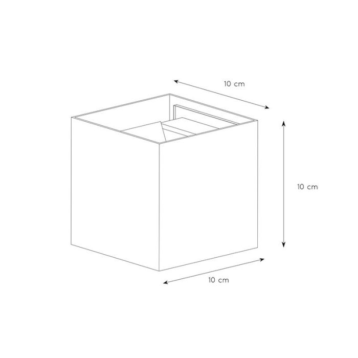 Aplique up down moderno blanco, Axi, 6W, 2700K LED, IP54