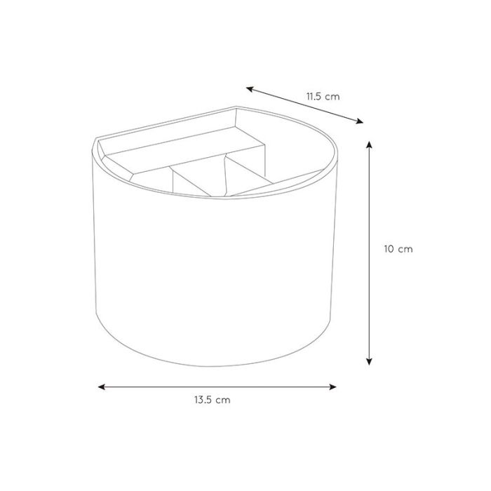 Aplique up down moderno blanco, Axi, 6W, 2700K LED, IP54