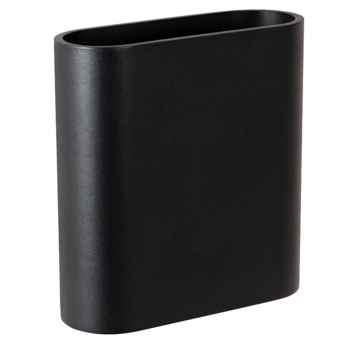 Aplique up down moderno negro, Atila, 5W, 2700K LED, IP54