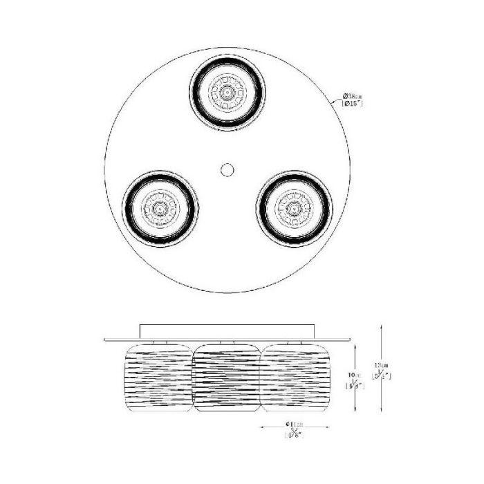 Plafón de techo moderno cromado, Eryn