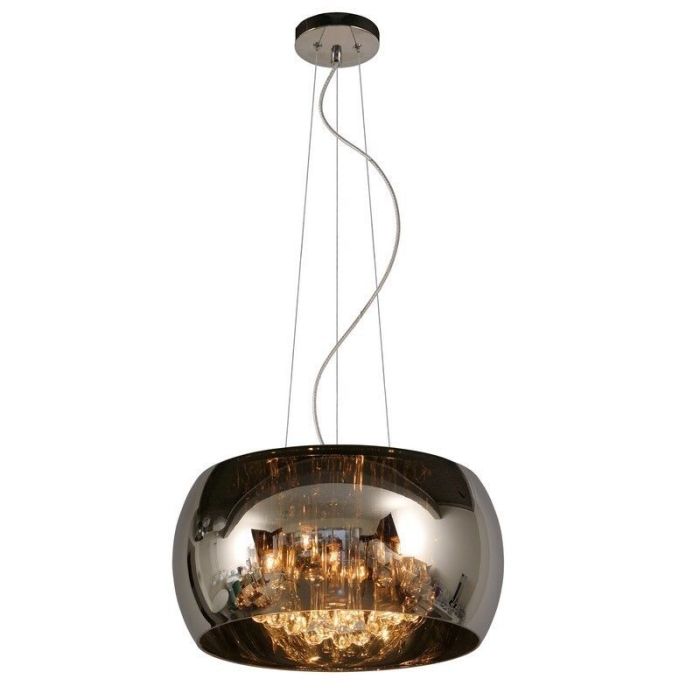 Lámpara colgante moderna cromada, Pearl