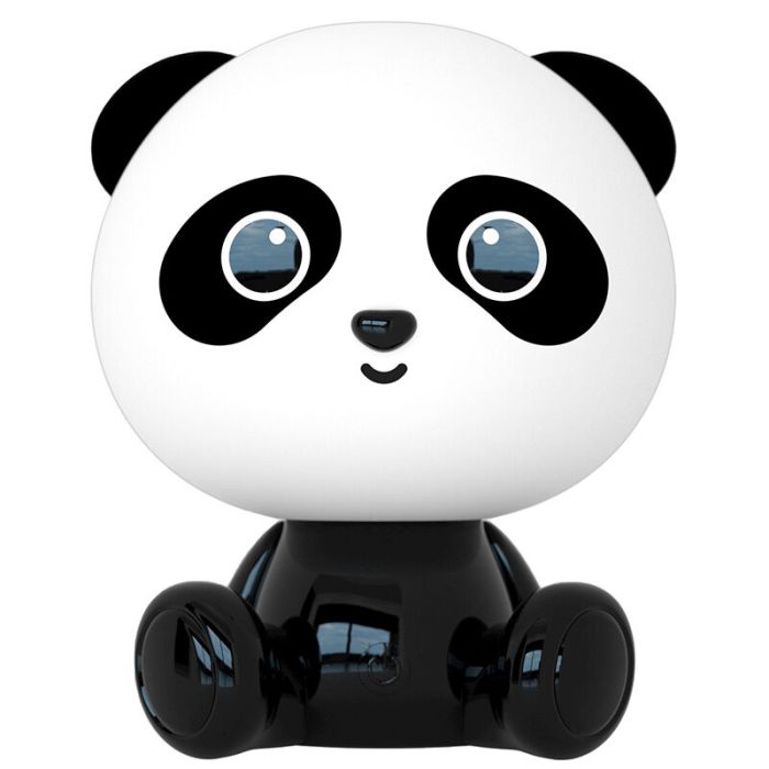 Lámpara de mesa infantil negra, Dodo Panda, 3W, 4000K LED