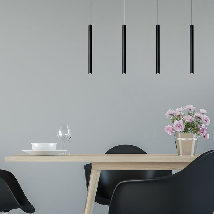 Lámpara colgante moderna negra, Lorenz, 4W, 3000K LED
